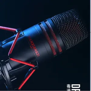 Studio Rekaman Live Diafragma Besar Shock Mount Mikrofon PRO dengan Aluminium Mengumpulkan Case untuk Bernyanyi