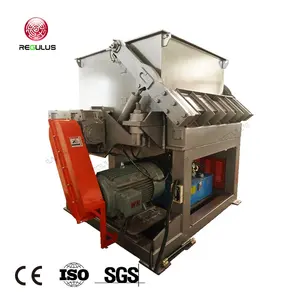 PET Film Roll PP Nonwoven Fabric Recycling Shredding Grinding Equipment Swing Arm Single Shaft Shredder Machine