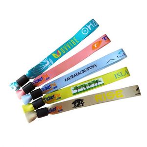 Bracelet de festival lumineux en polyester tissé avec clip en plastique tendance - Product Image 1