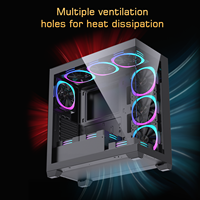 Boîtier PC Gamer OEM Personnalisé pour Ordinateur de Bureau, Boîtier CPU Gaming ATX avec Ventilateur RGB, Châssis PC Coloré, Tour de Refroidissement
