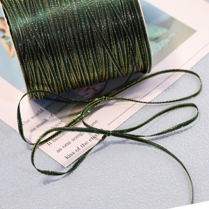 Double Gold Edge Satin Ribbon 3Mm Polyester DIY Gift Packaging Baking Decoration Material Accessories - Product Image 3