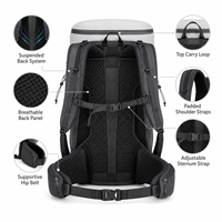 Sac à dos de camping en plein air 40L, en tissu ripstop, confortable, pour la randonnée, avec système de dos suspendu