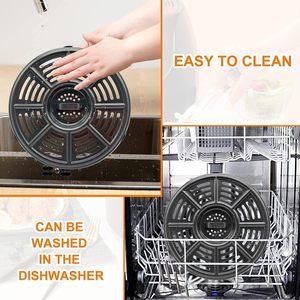 Plaque de cuisson antiadhésive pour friteuse à air Nin-ja 4QT AF101 5.5QT AF150 AF161 Max XL, 8,2 pouces, avec pieds en caoutchouc - Product Image 3