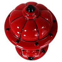 Pot de rangement en céramique rouge personnalisé pour bonbons, motif étoile, design classique pour la maison, réutilisable, avec poignée, pour la rentrée scolaire, compatible lave-vaisselle