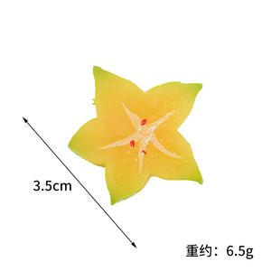Miniatura de Carambola, Modelo de Fruta Estrella, Llavero Creativo de Carambola, Colgante para Mochila Escolar, Pequeño Regalo - Product Image 4