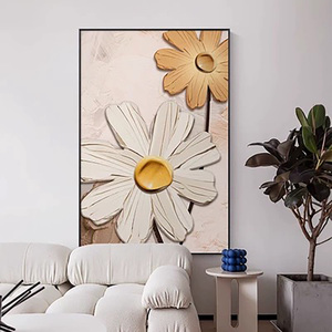 100% girasoli fatti a mano pittura a olio su tela per la decorazione della camera da letto pittura murale moderna del giglio piccola margherita Picture Art - Product Image 4