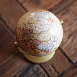 Globe terrestre rotatif en plastique, décoration de bureau et de <span class=keywords><strong>maison</strong></span>, design Art <span class=keywords><strong>Déco</strong></span>, couleur antique, 10 cm, PVC, cadeau, vente chaude - Product Image 5
