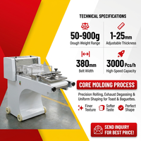 Façonneuse automatique de pain YKZ-380 3000 pièces/h, machine à façonner la pâte, façonneuse de pain pour boulangerie