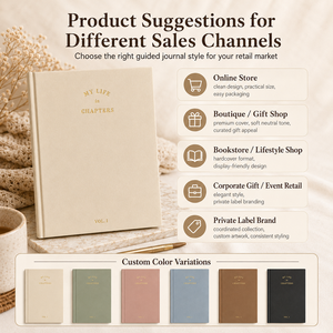Diario Personalizado con Tapa Dura de Lino, Cuaderno Crema, Mi Vida en Capítulos, Páginas con Reflejos Dorados, Marca Privada OEM al por Mayor - Product Image 4