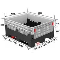 Emballage personnalisable, durable, écologique, boîte de palette logistique pliable, réutilisable, conteneur de stockage pliable, empilable