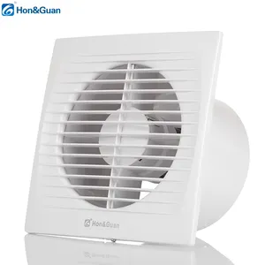 Ventilador de escape inline com temperatura, ventilação fixada na parede, silencioso, 6 polegadas, plástico abs