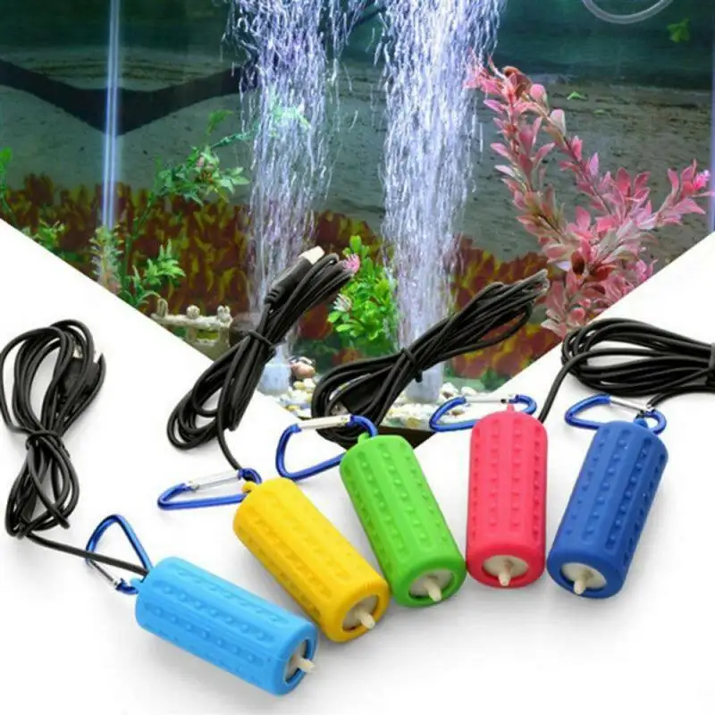 Minibomba de aire para acuario, 5V, USB, para pecera, pesca con piedra de aire y tubo de silicona