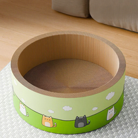Griffoir et panneau à griffer pour chat Deepen – Résistant à l'usure toutes saisons – Lit pour chat en carton ondulé avec espace intime en forme de trous d'arbre et grand espace