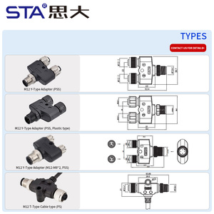 M12 Y T <span class=keywords><strong>Type</strong></span> Y T Splitter 4 5 6 Pin <span class=keywords><strong>a</strong></span> B D Code Mâle à Femelle Capteur Adaptateur Connecteur 22AWG * 5C - Product Image 5