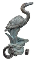 Statue de fontaine d'heron en bronze, grande taille de vie moderne, décoration pour la maison, nouveau