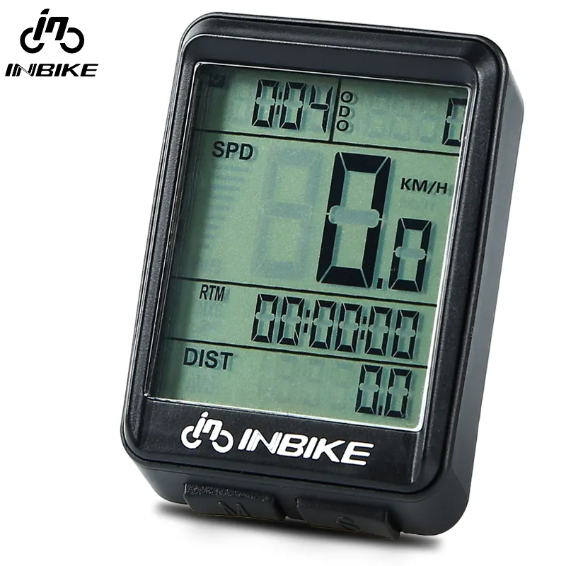 INBIKE цифровой USB Перезаряжаемый водонепроницаемый велосипедный компьютер, Классический Электрический беспроводной велосипедный компьютер