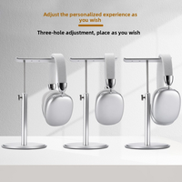 Penyangga Headphone Aluminium Alloy Retractable Kelas Atas untuk Desktop, Alas Anti-selip yang Stabil, Gantungan Headset Over-ear, Buatan Lanxinda