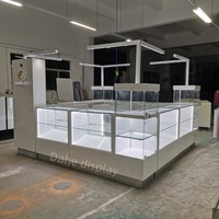 Kiosque de bijouterie de haute qualité, comptoir d'exposition de bijouterie, kiosque de parfum en verre, design de kiosque de bijouterie pour centre commercial