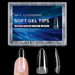 Puntas de Uñas Francesas Personalizadas, Semi-Transparentes, de Cobertura Completa, de Gel ABS Suave, para Extensión de Uñas, en Forma de Almendra, Stiletto, Cuadradas y Coffin - Product Image 4