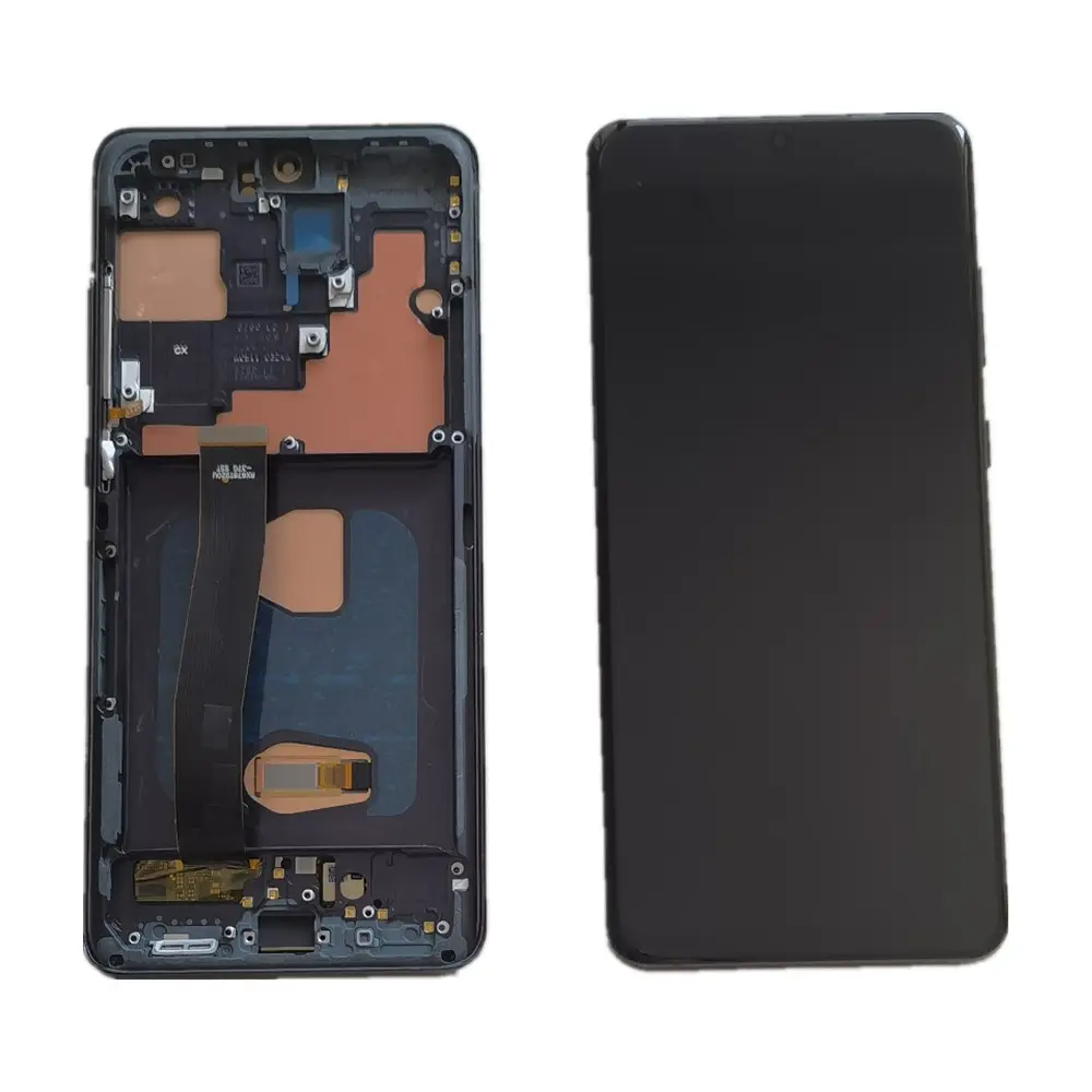 Soft OLED Frame LCD Screen For Samsung S20 Ultra S20U 4G 5G SM-G988B/DS G988W SM-G988 LCD Display Touch Digitizer Replacement