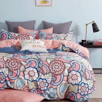 Textile domestique personnalisé 100% coton, impression numérique réfléchissante, Textile pour la maison, hôtel de luxe, King Queen Size, ensemble de literie, 4 pièces