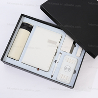 Cadeaux d'affaires logo personnalisé, banque d'alimentation sans fil pour clients VIP, ensemble pour ordinateur portable blanc intelligent avec stylo clé USB, ventouse/