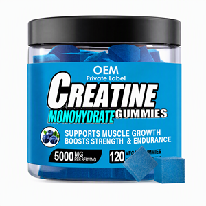 Gomitas de Creatina Monohidrato, Suplemento Pre-Entrenamiento para el Crecimiento y la Fuerza Muscular, Nutrición Deportiva en Gomitas Masticables - Product Image 1