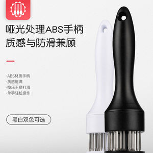 Meat Tenderizer With Stainless Steel Needles Black Handle For Steak Poultry Tenderizing - Product Image 4