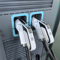 HMHipech 80kw DC Ev Station de charge nouvelle station de charge de voiture électrique de type deux pistolets montée au sol avec Ocpp POS