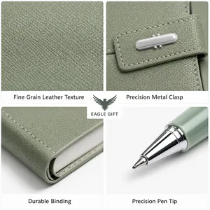 Customized A5 Faux Leather <b>Notebook</b> Journal Pen Box for Corporate Business Souvenirs Tradeshow Presents 3 In 1 Gift <b>Set</b> - Product Image 4