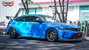 Faldones Laterales de Fibra de Carbono PU-Design para Honda Civic TypeR FL5, Estilo AD, Kit de Carrocería, Excelente Relación Calidad-Precio, Excepcional - Product Image 5