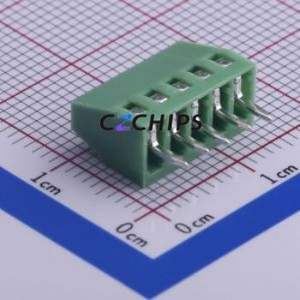 KF128-2.54-5P Screw Terminal Block Through hole Component (THT),P=2.54mm Connector 1x5P 2.54mm Green Through Hole - Product Image 2