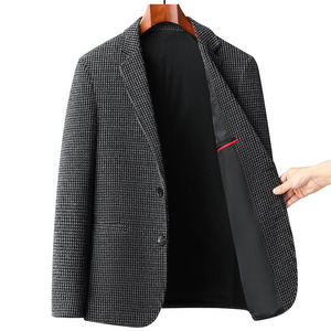 Nuevo <span class=keywords><strong>Traje</strong></span> Casual de <span class=keywords><strong>Hombre</strong></span> 2026 de Terciopelo de Invierno con Diseño de Pata de Gallo, Elástico de Nylon, Engrosado, Ajustado, Sin Plancha, para Jóvenes - Product Image 6