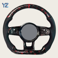 Volant en fibre de carbone forgée Plug and Play, design sport premium pour VW Golf MK4 MK5 MK6 MK7 MK7.5 GTI R, modification et amélioration