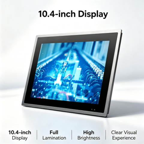 10.4 Inch 4:3 1000 Nits High Brightness Sunlight Readable Capacitive Touch Industrial Monitor USB & DVI Embedded Outdoor Display