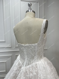 Váy cưới kiểu dáng mới nhất năm 2026, cổ vuông, kiểu dáng cầu kỳ, ren cổ điển, dành cho cô dâu tương lai. - Product Image 5