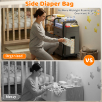 Chariot de rangement multifonctionnel personnalisé pour chambre de bébé, organiseur de couches et station de change pour nourrissons et nouveau-nés - Vente en gros