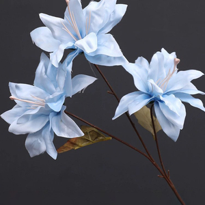 Decoración moderna, plantas artificiales suculentas azules, vid de loto de jazmín realista para decoración de barandilla de balcón, Día de la madre, Pascua - Product Image 6