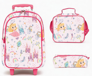 Sac à dos à roulettes mignon avec boîte à lunch et trousse à crayons pour enfant et adolescent garçon - 8-10 ans - Product Image 5