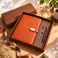 Coffret Cadeau Luxe Personnalisé : Carnet A5 en PU Rigide et Stylo – Idéal pour Entreprises, Promotionnel et Vente en Gros