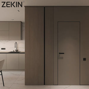 ZEKIN personnalisé aluminium bois porte Artisan modèles luxe hôtel entrée côté étanche anti-rayures revêtement cuisine minimaliste - Product Image 5