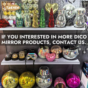 YACHEN 2-80cm 새해 전야 파티 장식 매달린 미니 유리 디스코 볼 크리스마스 트리 장식 거울 유리 디스코 볼 오너먼트 - Product Image 5