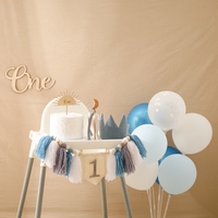 Décoration d'anniversaire pour bébé, bannière pour chaise haute, décoration de fête d'anniversaire pour bébé, ensemble de cadeaux pour baby shower