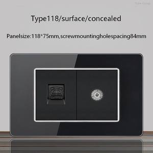 Prise murale pour téléviseur en verre de qualité américaine avec panneau tactile et design durable, protection IP20 - Product Image 4