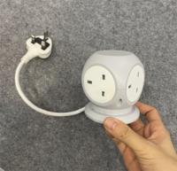 Regleta de alimentación compacta con 4 tomas de 10A, enchufe multitype y puerto USB-C, cable de extensión