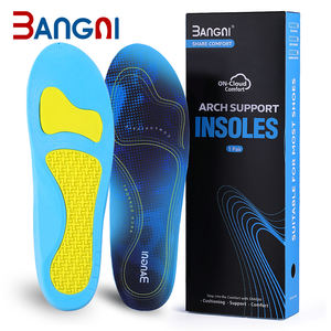 Fournisseur de coussinets de chaussures de sport Semelle intérieure absorbant les chocs <span class=keywords><strong>GEL</strong></span> Support de la voûte plantaire Inserts de course <span class=keywords><strong>Semelles</strong></span> de sport pour chaussures de badminton - Product Image 1