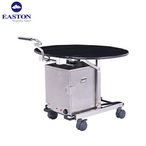 <span class=keywords><strong>Chariot</strong></span> <span class=keywords><strong>de</strong></span> <span class=keywords><strong>service</strong></span> pliable en acier inoxydable noir et métal pour hôtel - Vente flash - Product Image 4