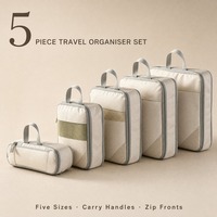 5 cubes de compression pour les essentiels de voyage, sacs organisateurs de bagages compressibles et extensibles de grande taille