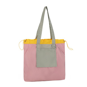 Bolsa de compras plegable de gran capacidad con cordón de ajuste, impermeable, multiusos, para viajes. - Product Image 5