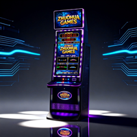 Gabinete para Juegos de 32 Pulgadas, Diseño Vertical Curvo, Acero Resistente, Personalizable en Inglés para el Mercado Brasileño, Sala de Juegos de Habilidad